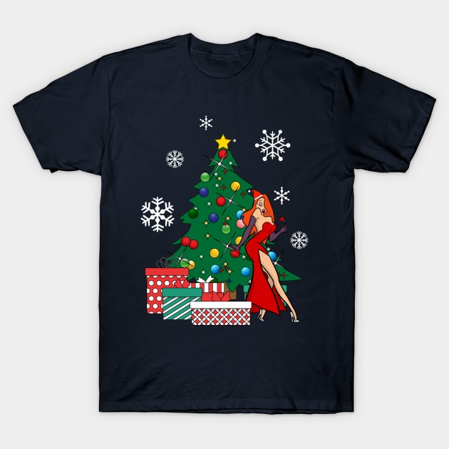 Jessica Rabbit Around The Christmas Tree T-Shirt by Nova5
